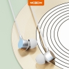 EARPHONE MOXOM THUNDER WITH TALK ASSIST BUTTOM 3.5MM PLUG WHITE